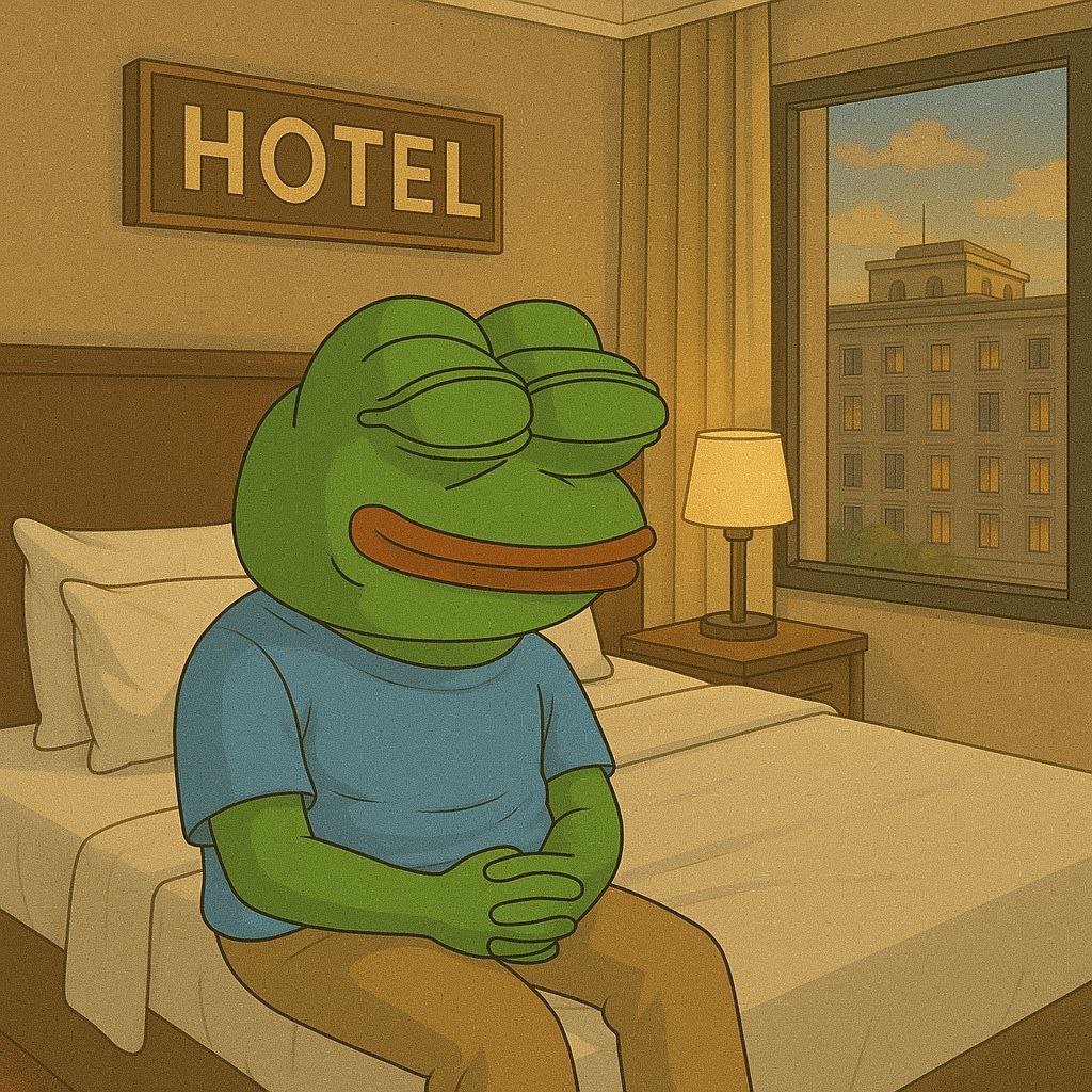Pepe relaxing in Hotel Pepe